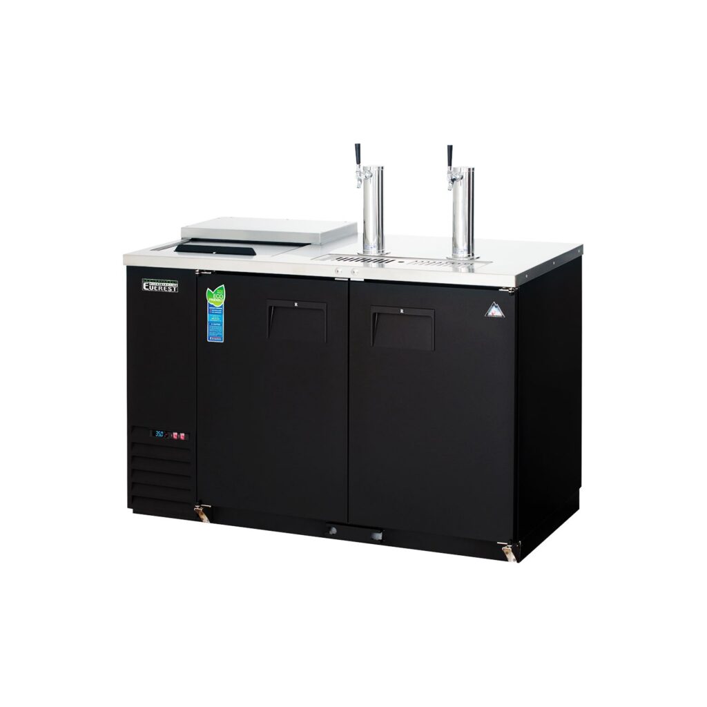 Everest EBD2-CT 57 3/4″ Club Top Direct Draw Keg Refrigerator, 2 Solid Doors, 20 cu. ft.