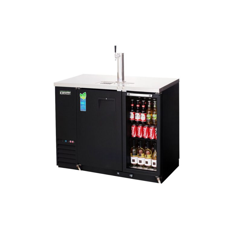 Everest EBDS2-BBG-24 49″ Direct Draw Keg Refrigerator, 1 Solid Door & 1 Glass Door, 13 cu. ft.