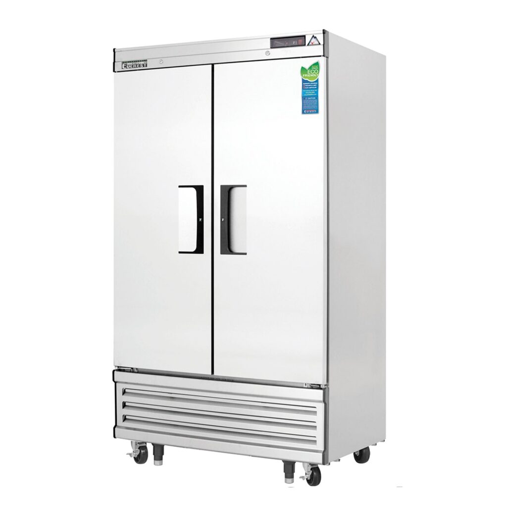 Everest EBNF2 39 3/8″ Stainless Steel 33 cu. ft Reach-In Freezer, 2 Solid Full Doors, Bottom Mount