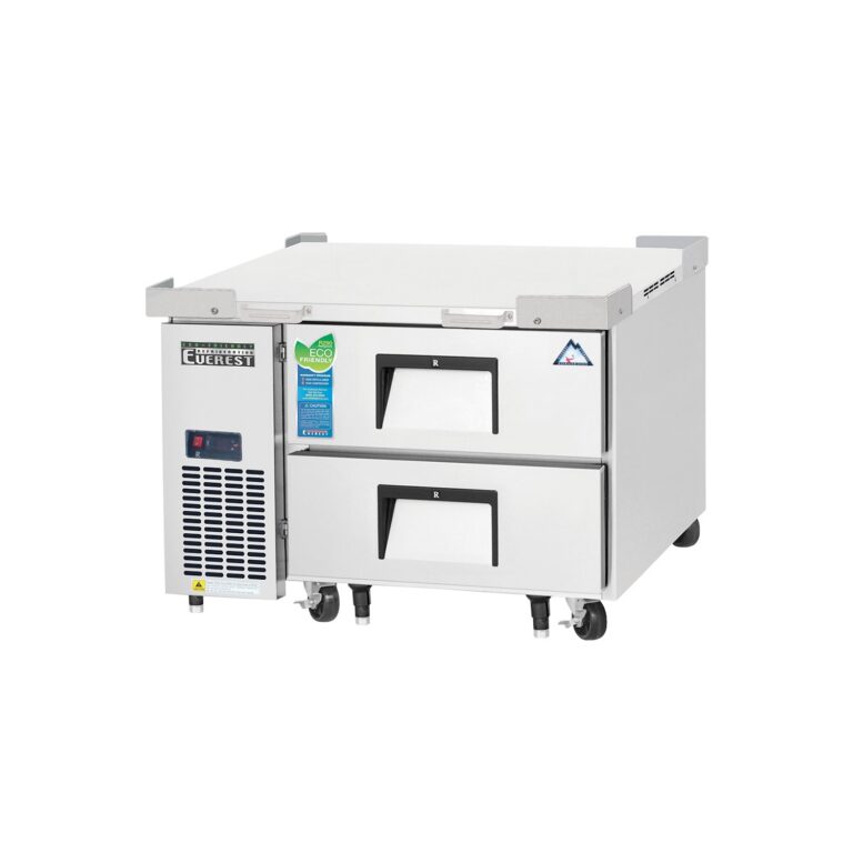 Everest ECB36D2 36 3/8" Acero Inoxidable refrigerador bajo mostrador para chef, 2 cajones