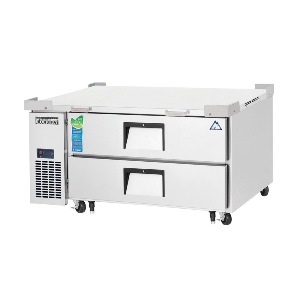 Everest ECB48D2 48 3/8″ Stainless Steel Chef Base Refrigerator, 2 Drawers
