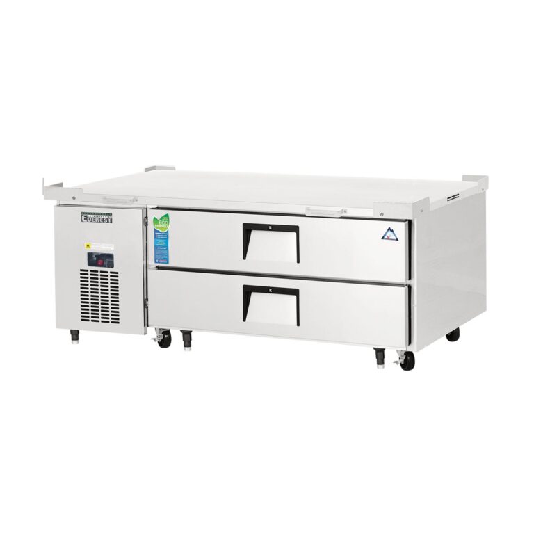 Everest ECB52-60D2 60" Acero Inoxidable refrigerador bajo mostrador para chef, 2 cajones