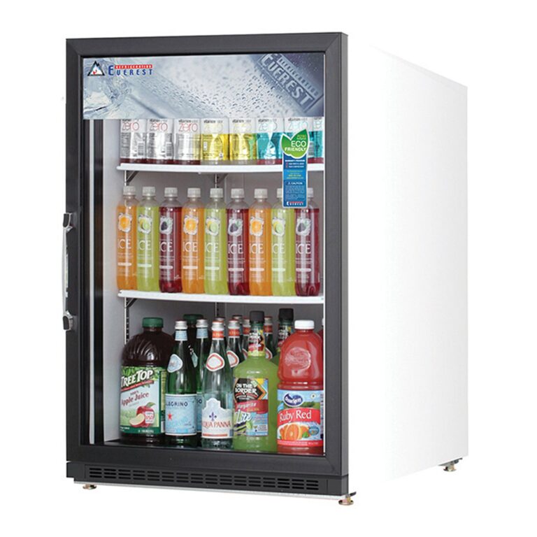 Everest EMGR5 25" Blanco 5 pies cúbicos Merchandiser Refrigerador, 1 Puerta de Vidrio