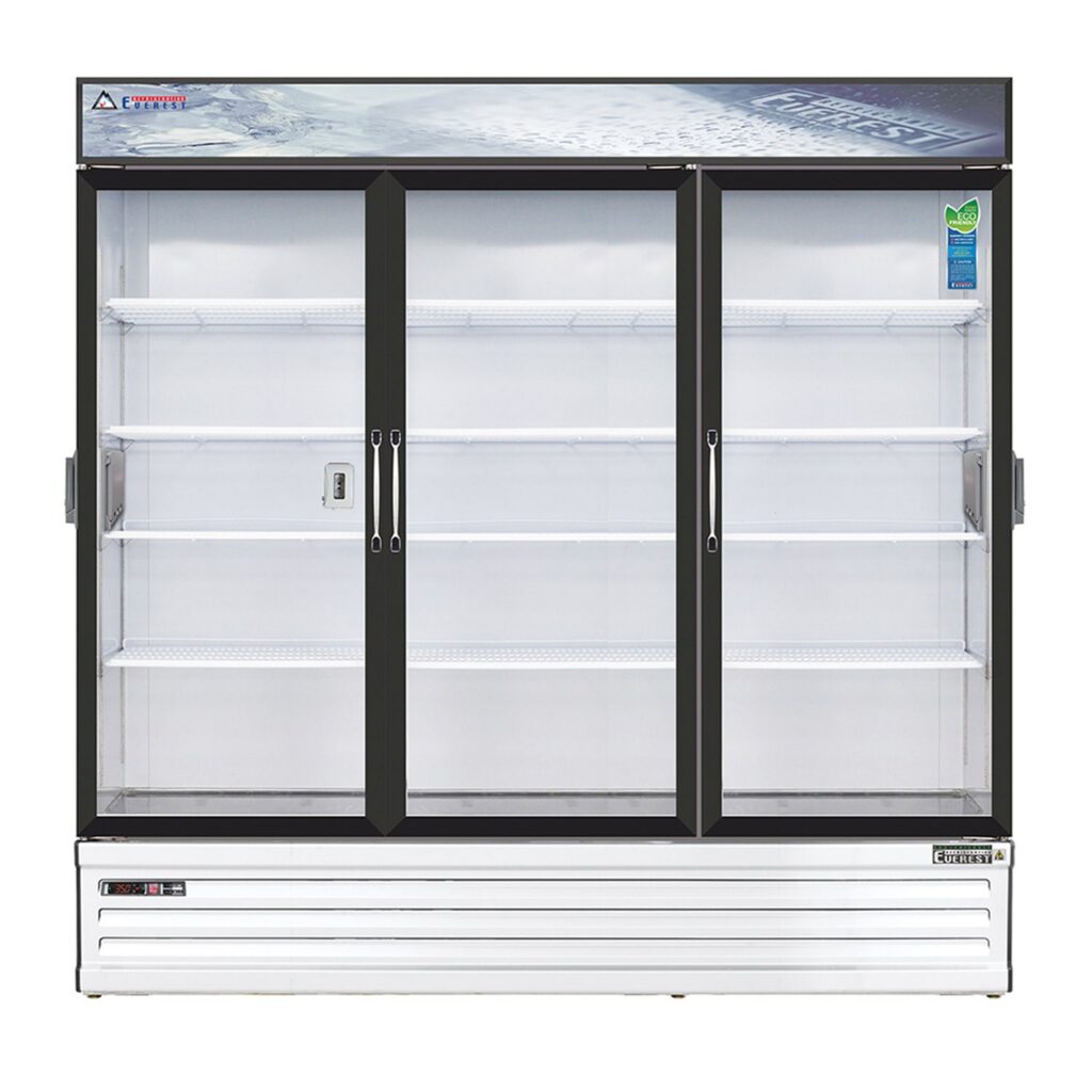 Everest EMGR69C 72 7/8″ White 69 cu. ft Chromatography Refrigerator, Triple Swing Doors