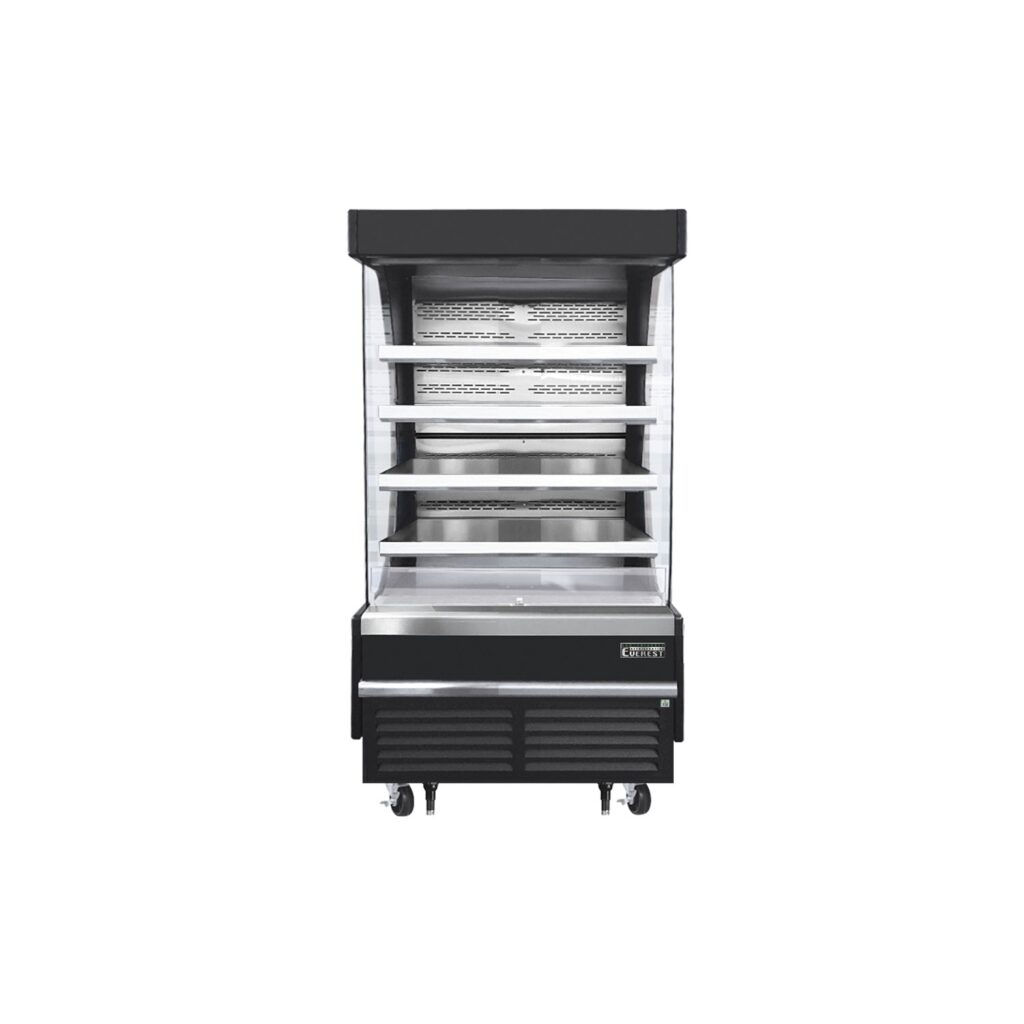 Everest EOMV-36-B-35-T 37 1/4″ Black 18.2 cu. ft Open Air Merchandiser