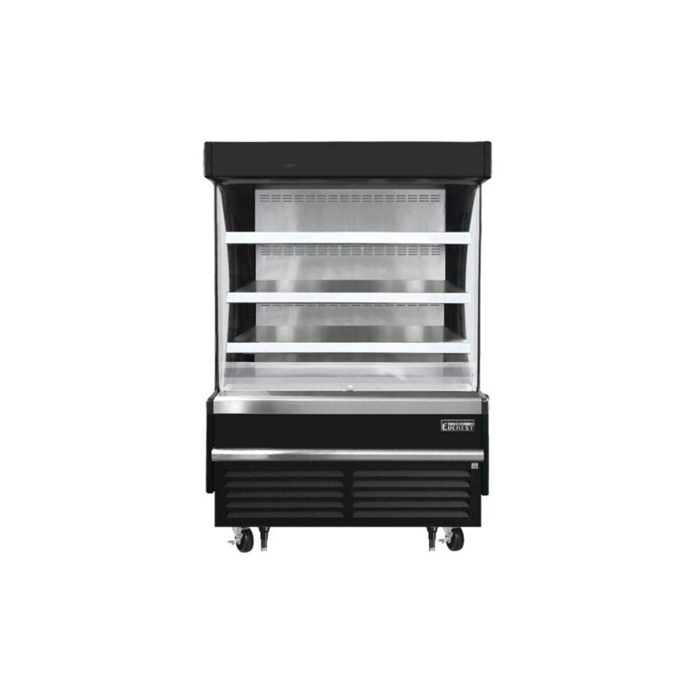 Everest EOMV-48-B-28-S 48″ Black 12.2 cu. ft Open Air Merchandiser