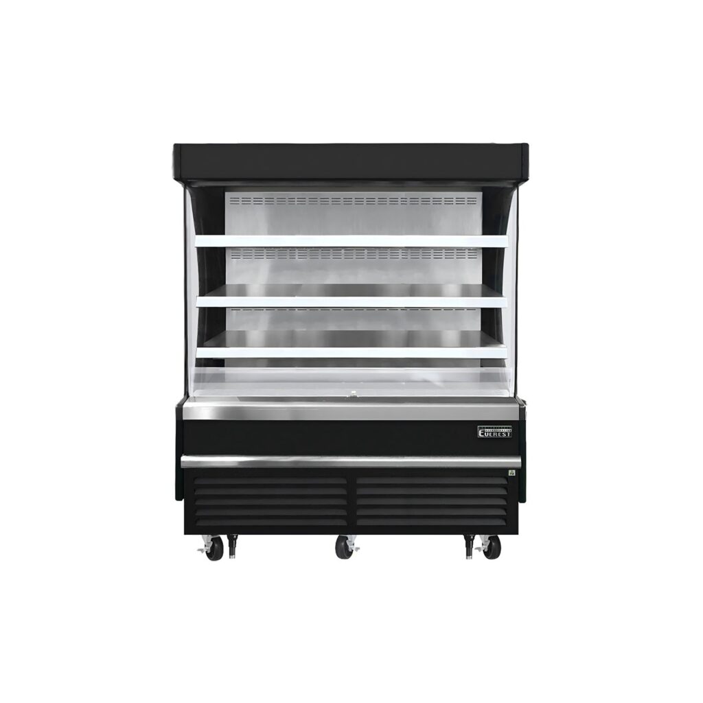 Everest EOMV-60-B-28-S 60″ Black 15.4 cu. ft Open Air Merchandiser