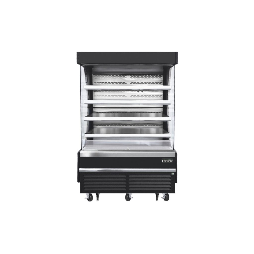 Everest EOMV-60-B-28-T 60″ Black 21.2 cu. ft Open Air Merchandiser