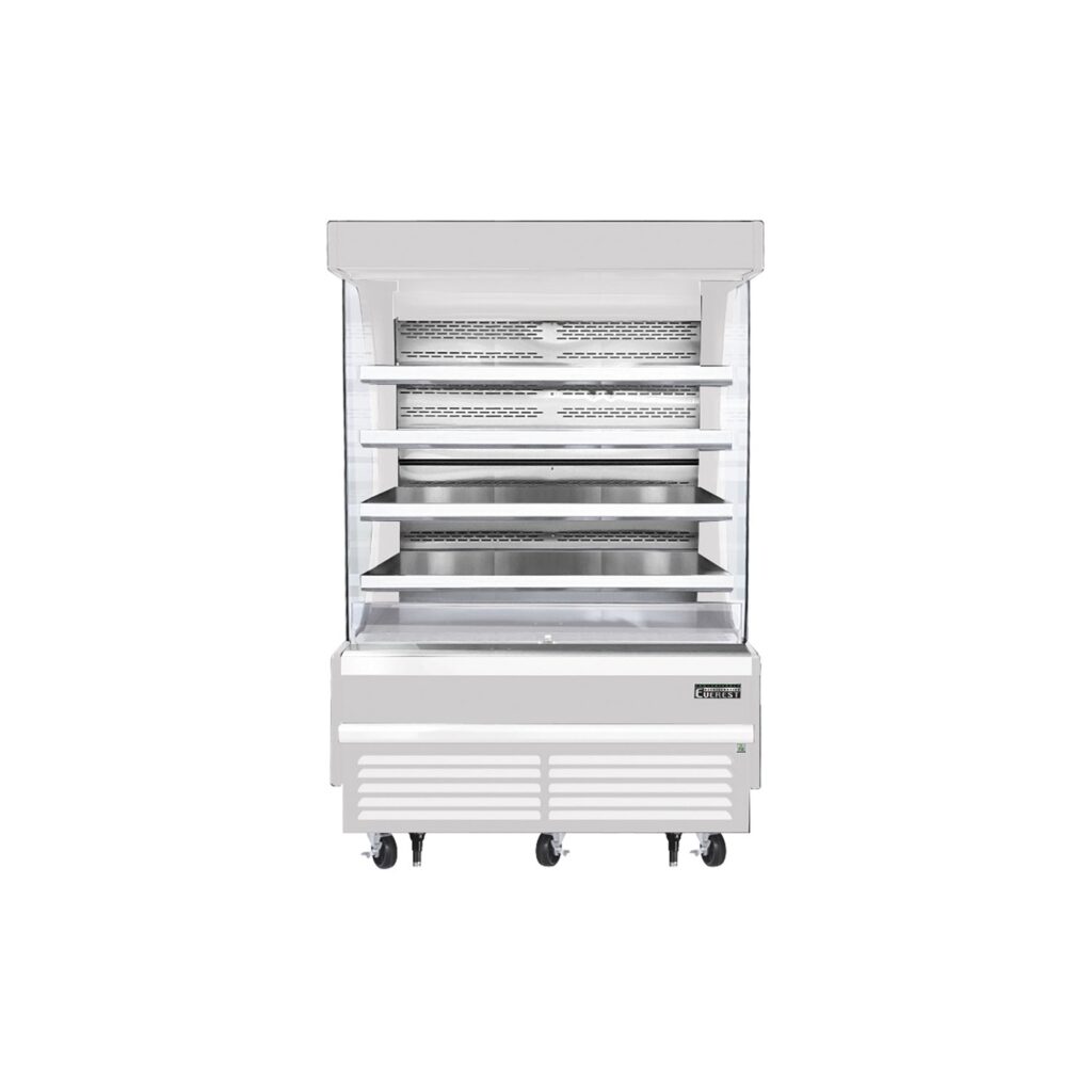 Everest EOMV-60-W-28-T 60″ White 21.2 cu. ft Open Air Merchandiser