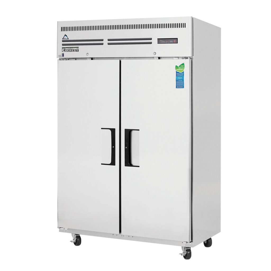 Everest ESF2 49 5/8″ Stainless Steel 48 cu. ft Reach-In Freezer, 2 Solid Full Doors, Top Mount