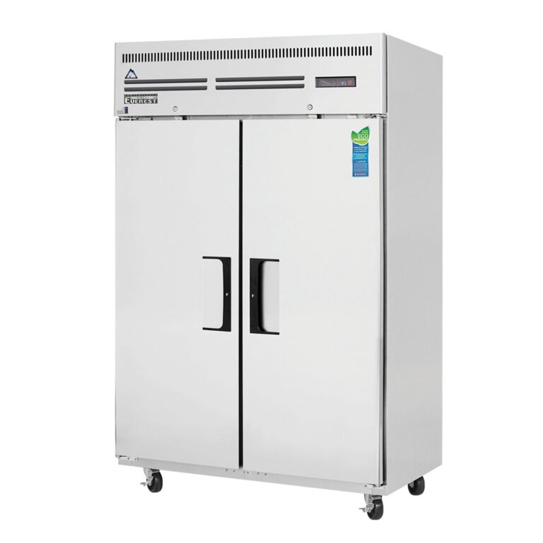 Everest ESF2 49 5/8" 不锈钢48立方英尺立式冷冻柜，2扇实心全门，顶部安装
