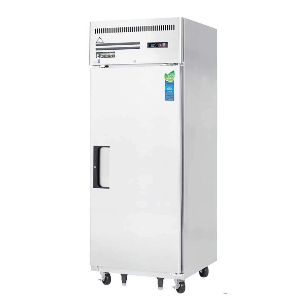Everest ESR1 29 1/4″ Stainless Steel 23 cu. ft Reach-In Refrigerator, Solid Full Door, Top Mount