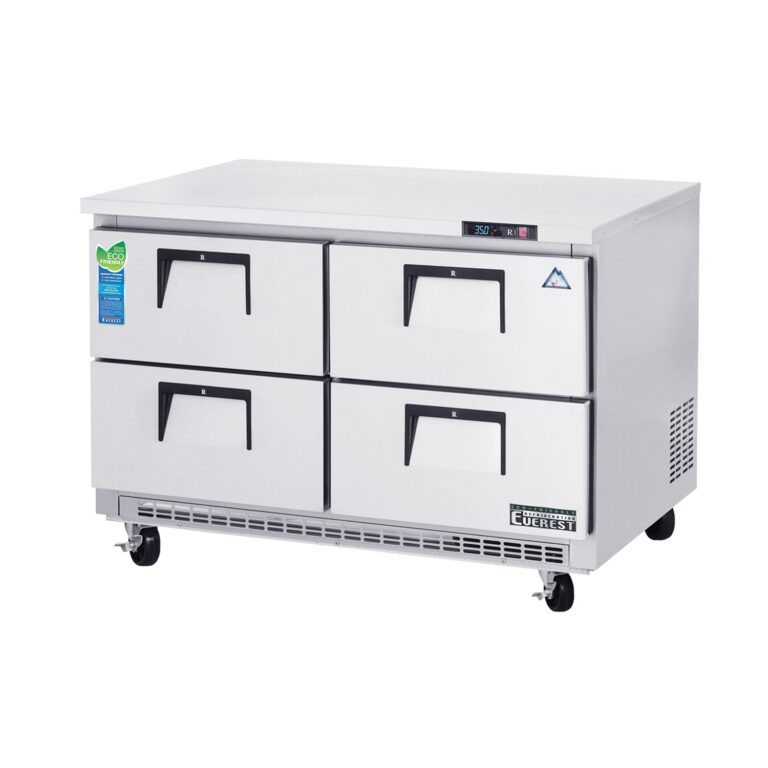 Everest ETBR2-D4 47 1/2" Acero Inoxidable 14 pies cúb. Refrigerador bajo mostrador, 4 Cajones