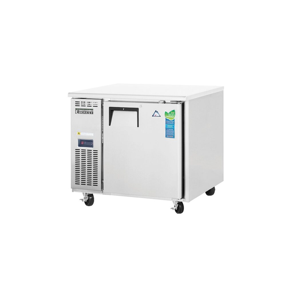 Everest ETF1 35 5/8″ Stainless Steel 9 cu. ft Undercounter Freezer, 1 Solid Door