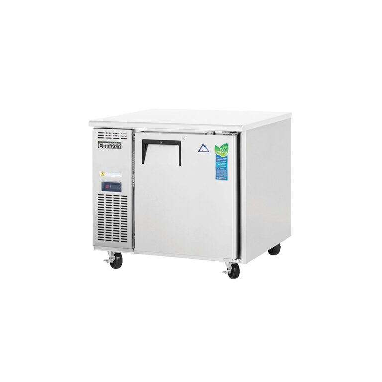 Everest ETF1 35 5/8英寸不锈钢台下冷冻柜，1扇实心门，9立方英尺