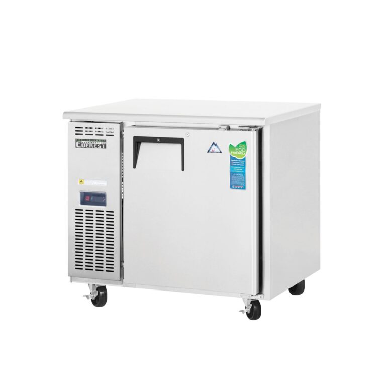 Everest ETR1-24 35 3/8" 不锈钢台下冷藏柜，1扇实心门，6立方英尺