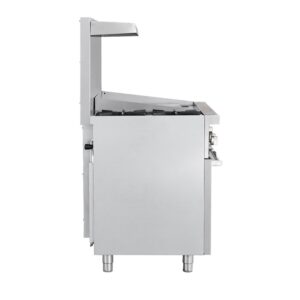 Flamaster FLM-R36-24MG 36” NG/LPG Commercial Gas Range, 2 Open Burners & 24” Griddle, Standard Oven, 153,000 BTU