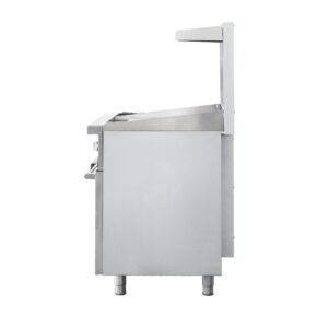 Flamaster FLM-R36-24MG 36” NG/LPG Commercial Gas Range, 2 Open Burners & 24” Griddle, Standard Oven, 153,000 BTU