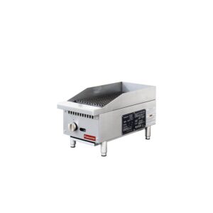 Flamaster FLM-CB12-M 12″ Countertop Gas Charbroiler, NG/LPG, 35,000 BTU, 1 Burner