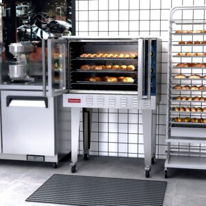 Flamaster FLM-COE240-1 38″ Commercial Single Deck Electric Convection Oven – 5 Racks, 240V