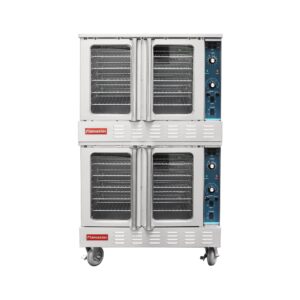 Flamaster FLM-COE240-2 38″ Commercial Double Deck Electric Convection Oven – 10 Racks, 240V