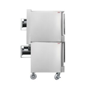 Flamaster FLM-COE240-2 38″ Commercial Double Deck Electric Convection Oven – 10 Racks, 240V