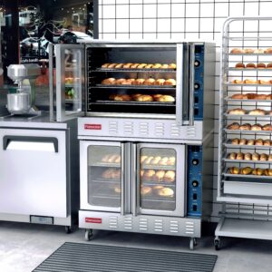 Flamaster FLM-COG-2 38″ Double Deck Gas Convection Oven, NG/LPG, 10 Racks, 108,000 BTU
