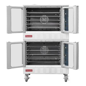 Flamaster FLM-COG-2 38″ Double Deck Gas Convection Oven, NG/LPG, 10 Racks, 108,000 BTU
