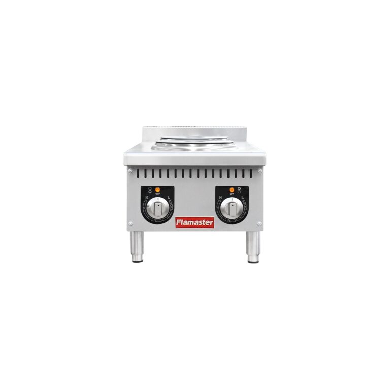 Flamaster FLM-EHP15 15″ Commercial Electric Hot Plate – 2 Burners, 208V, 1 Phase