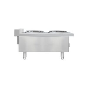 Flamaster FLM-EHP15 15″ Commercial Electric Hot Plate – 2 Burners, 208V, 1 Phase