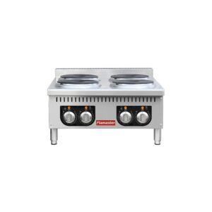 Flamaster FLM-EHP24 24″ Commercial Electric Hot Plate – 4 Burners, 208V, 3 Phase
