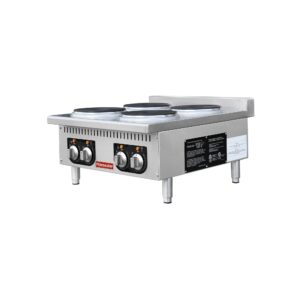 Flamaster FLM-EHP24 24″ Commercial Electric Hot Plate – 4 Burners, 208V, 3 Phase
