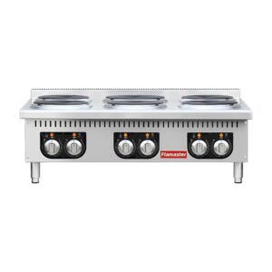 Flamaster FLM-EHP36 36″ Commercial Electric Hot Plate – 6 Burners, 208V, 3 Phase