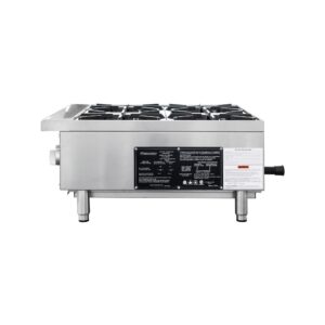Flamaster FLM-HP24-M 24″ Countertop Gas Hot Plate, NG/LPG, 100,000 BTU, 4 Burners
