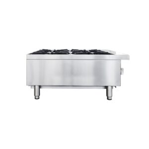 Flamaster FLM-HP24-M 24″ Countertop Gas Hot Plate, NG/LPG, 100,000 BTU, 4 Burners