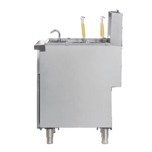 Flamaster FLM-PC10-LP 15 1/2″ 10 Gallon Gas Pasta Cooker, Liquid Propane, 100,000 BTU