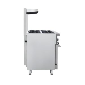 Flamaster FLM-R48 48” NG/LPG Commercial Gas Range, 8 Open Burners, 2 Standard Ovens, 306,000 BTU