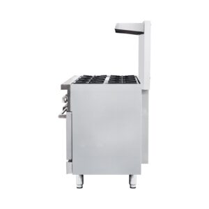 Flamaster FLM-R48 48” NG/LPG Commercial Gas Range, 8 Open Burners, 2 Standard Ovens, 306,000 BTU