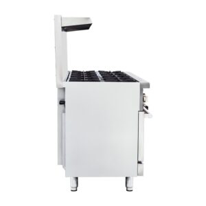 Flamaster FLM-R60 60” NG/LPG Commercial Gas Range, 10 Open Burners, 2 Standard Ovens, 366,000 BTU