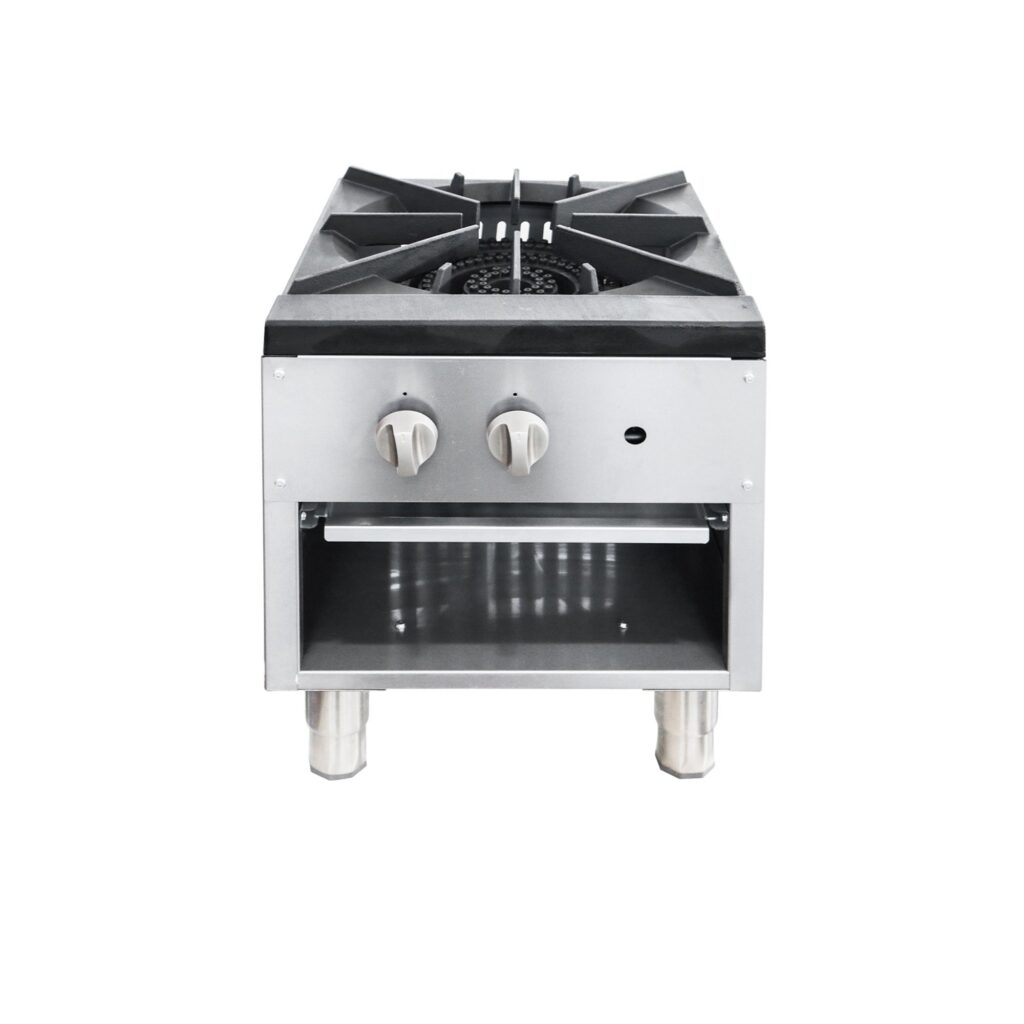 Flamaster FLM-SP-1 18” NG/LPG Stock Pot Range, 1 Three Ring Burner, 80,000 BTU