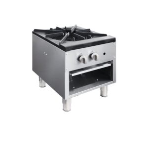 Flamaster FLM-SP-1 18” NG/LPG Stock Pot Range, 1 Three Ring Burner, 80,000 BTU