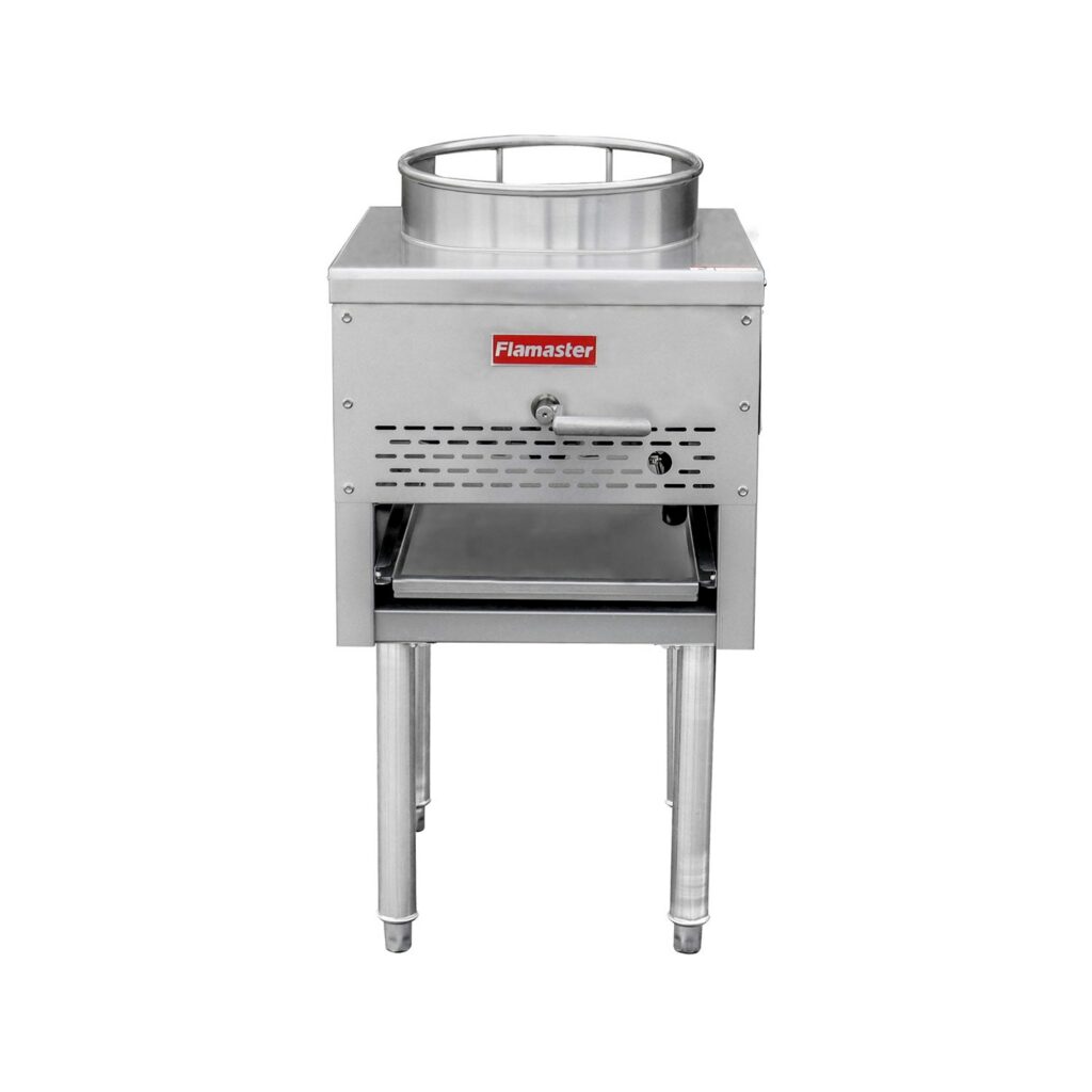 Flamaster FLM-WOK-NG 17 1/2” Wok Range with 13” Ring, Natural Gas, 95,000 BTU