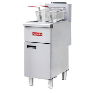 Flamaster FLM-F3-LP 15 1/2″ Liquid Propane Floor Fryer, 35-40 lb, 3 Tubes, 90,000 BTU