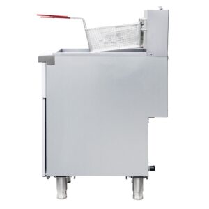 Flamaster FLM-F3-NG 15 1/2″ Natural Gas Floor Fryer, 35-40 lb, 3 Tubes, 90,000 BTU
