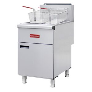 Flamaster FLM-F5-NG 21″ Natural Gas Floor Fryer, 75-80 lb, 5 Tubes, 150,000 BTU