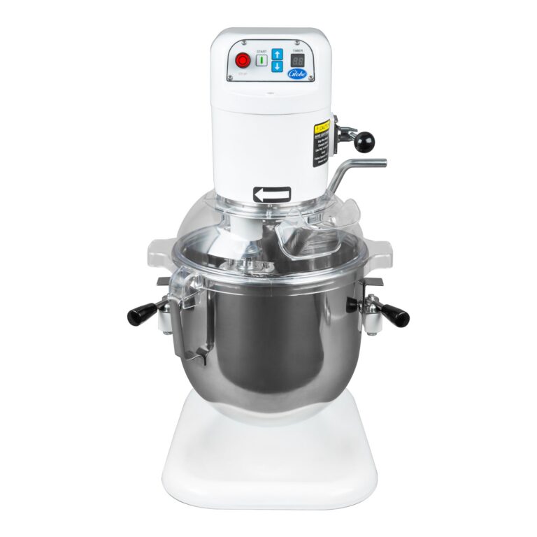 Globe SP08 8 Qt. Bowl Lift Countertop Mixer with Guard & Standard Accessories