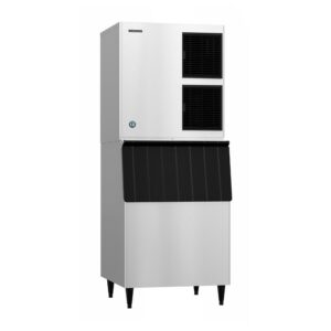 Hoshizaki KM-901MAJ 30″ Air Cooled Crescent Cube Ice Machine with Stainless Steel Finish Ice Storage Bin – 950 lb. Per Day, 500 lb. Storage