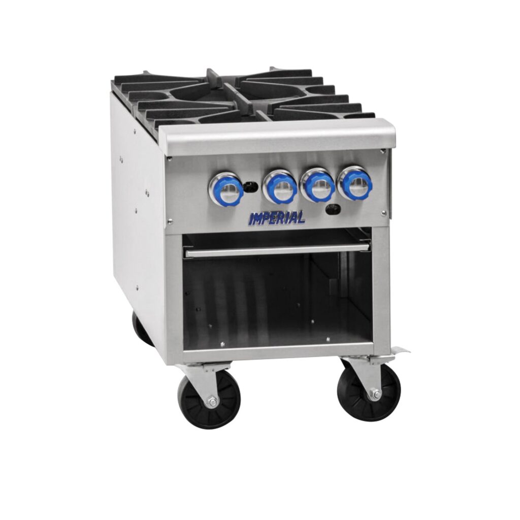 Imperial Range ISPA-18-2-NG 18″ Natural Gas 2 Burner Stock Pot Range – 180,000 BTU