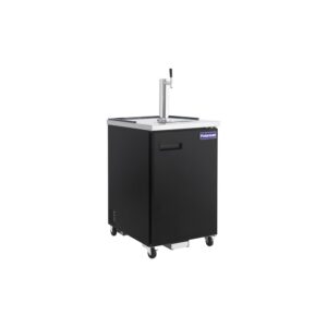 Polarman PLM-BCBD1 24 1/8″ Single Tap Kegerator Beer Dispenser with 2 Solid Doors, 8.1 cu. ft.
