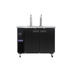 Polarman PLM-BCBD2-2 49 1/8″ Dual Single-Tap Kegerator Beer Dispenser with 2 Solid Doors, 12.5 cu. ft.